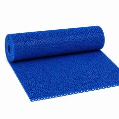 Tapete Vazado Antiderrapante Emborrachado Sauna Decofix 1,20m Azul- 5mm - Metro