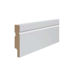 Rodapé Branco Frisado 10cm
