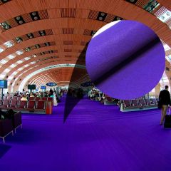 Rolo Fechado 100m² - Carpete para Eventos Azul Marinho 