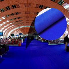 Rolo Fechado 100m² - Carpete Eventos Azul Royal 