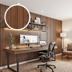 Painel Ripado p/ Área Externa Carvalho - 2,85m x25cm - WPC 