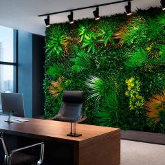 Kit 4 Placas Jardim Vertical Luxo Floresta Tropical 50x50cm Decofix - CCGA109 
