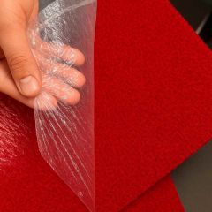 Carpete para Eventos c/ Filme de Proteção Vermelho Cereja Forração Premium Por m² Decofix