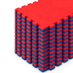 Kit 12 Tatames EVA 30mm - Azul e Vermelho- 1x1