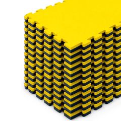 Kit 12 Tatames EVA 30mm Amarelo e Preto