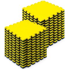 Kit 24 Tatames EVA 30mm Amarelo e Preto