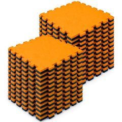 Kit 24 Tatames EVA 30mm Laranja e Preto