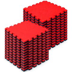 Kit 24 Tatames EVA 30mm Vermelho e Preto