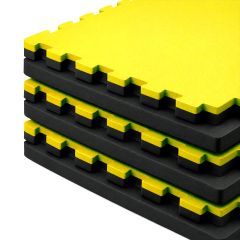 Kit 6 Tatames EVA 30mm Amarelo e Preto