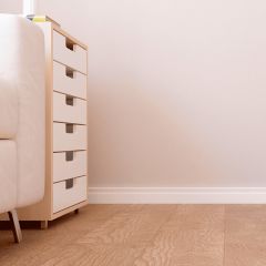 Rodapé Poliestireno Branco Frisado 7cm - Metro 
