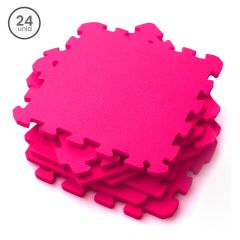 Kit 24 Tatame EVA 10mm - rosa pink - 50x50cm