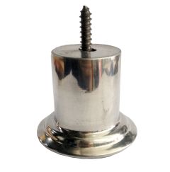 PÉ REDONDO DE PLÁSTICO METALIZADO 6,5 CM