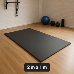 Tapete EVA Tatame 20mm 2x1m Preto Borda Lisa