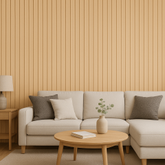 Barra Painel Ripado com Encaixe Eucalipto - 12,2cm x 2,85m  Parede e Revestimento