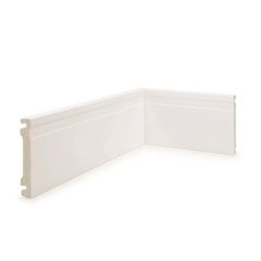 Rodapé Slim Branco Poliestileno Frisado 10cm - Metro