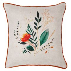 Capa de Almofada Lara Estampa 3 - Bege/Amarelo/Verde 43x43cm