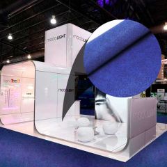 Rolo Fechado 100m² - Carpete Eventos Azul Pigmentado