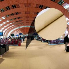 Rolo Fechado 100m² - Carpete Eventos Bege Creme