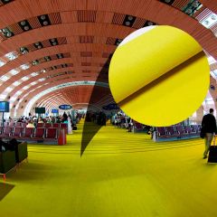 Rolo Fechado 100m² - Carpete Eventos Amarelo