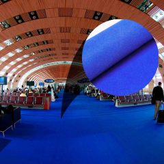 Rolo Fechado 100m² - Carpete Eventos Azul Turquesa