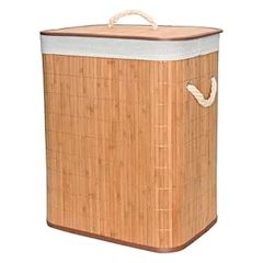 Cesto de Bambu Retangular - Natural 50 x 41 x 31cm