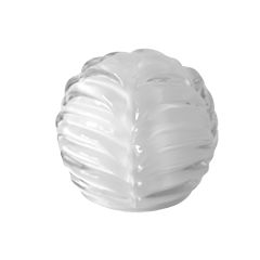Esfera de Vidro Branco Leitoso Torcello - 11,5 x 11,5cm
