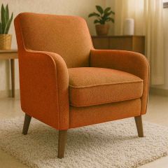 Tecido Aquarela Flora Telha