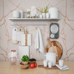 Vinil Adesivo Alltak Decor - Marmore Crema Marfil Brilho 1,22m