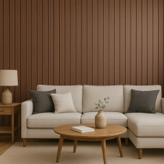 painel ripado na sala