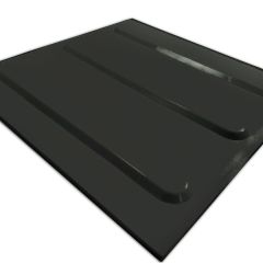 Piso Tátil Direcional - Preto - 1m² KIT 16 Placas