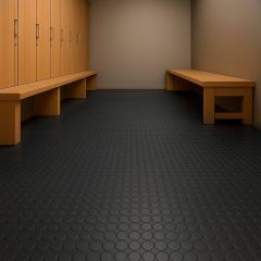 Piso Vinílico em Manta por M²  0,7mm -  Moeda Preto 
