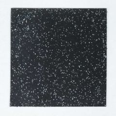 Piso Academia 50x50cm Preto com Branco Emborrachado Crossfit Antiderrapante em Placa