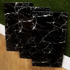 Placa Adesiva para Parede -  Mármore Preto