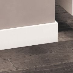 Rodapé Poliestireno Branco Liso 10cm - Metro