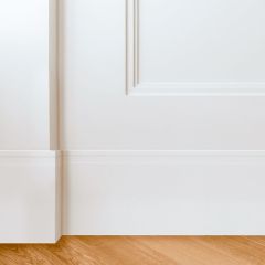 Rodapé de poliestireno Frisado Slim Branco - 15cm x 2,4m