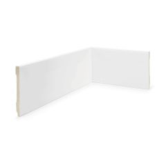 Rodapé Slim Branco Poliestileno Liso 10cm - Metro