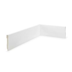 Rodapé Slim Branco Liso Poliestileno 7cm - Metro