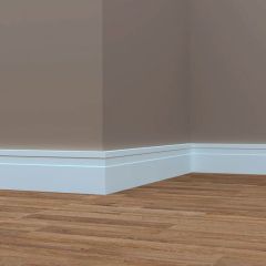 Rodapé Autocolante 7cm Branco - RP16 Rolo de 10m