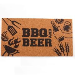 Tapete Capacho Vinil Super Print BBQ and Beer - 40 x 75cm