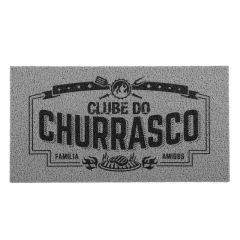 Tapete Capacho Vinil Super Print Clube do Churrasco - 40 x 75cm