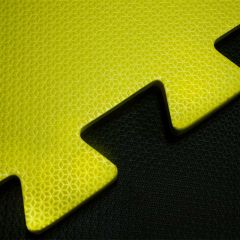 Tatame EVA 30mm - Bicolor - (Preto e Amarelo) 1x1