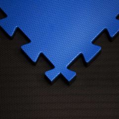 Kit 12 Tatames EVA 40mm - Bicolor - (Azul e Preto) 1x1