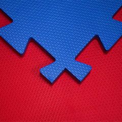 KIT 12 TATAMES EVA 40MM - Bicolor - (Vermelho e Azul) 1x1