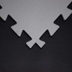 KIT 12 TATAMES EVA 40MM - Bicolor - (Preto e Cinza) 1x1
