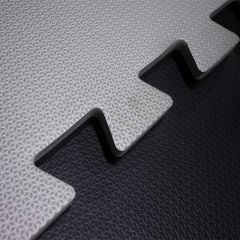 Tatame de EVA 40mm - Bicolor - (Preto e Cinza) 1x1