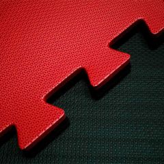 Tatame de EVA 40mm - Bicolor - (Vermelho e Preto) 1x1