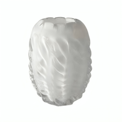 Vaso de Vidro Branco Leitoso Torcello - 13,5x18cm