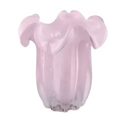 Vaso de Vidro Rosa Leitoso Veneza - 19 x 24cm