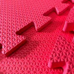 Kit 12 Tatames EVA 10mm - Vermelho - 1x1