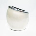 Vaso Decorativo em Alumínio 10 X 15 X 10 cm Branco